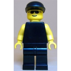 pln104 Plain Black Torso with Yellow Arms, Black Legs, Sunglasses, Black Cap 